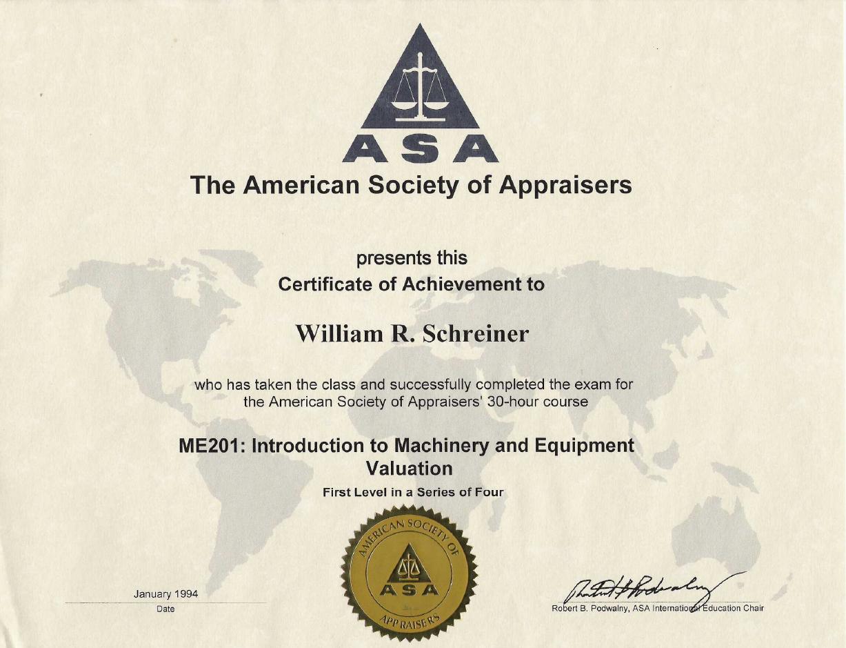 Machinery & Equipment Appraisals Appraisers Indianapolis, Indiana